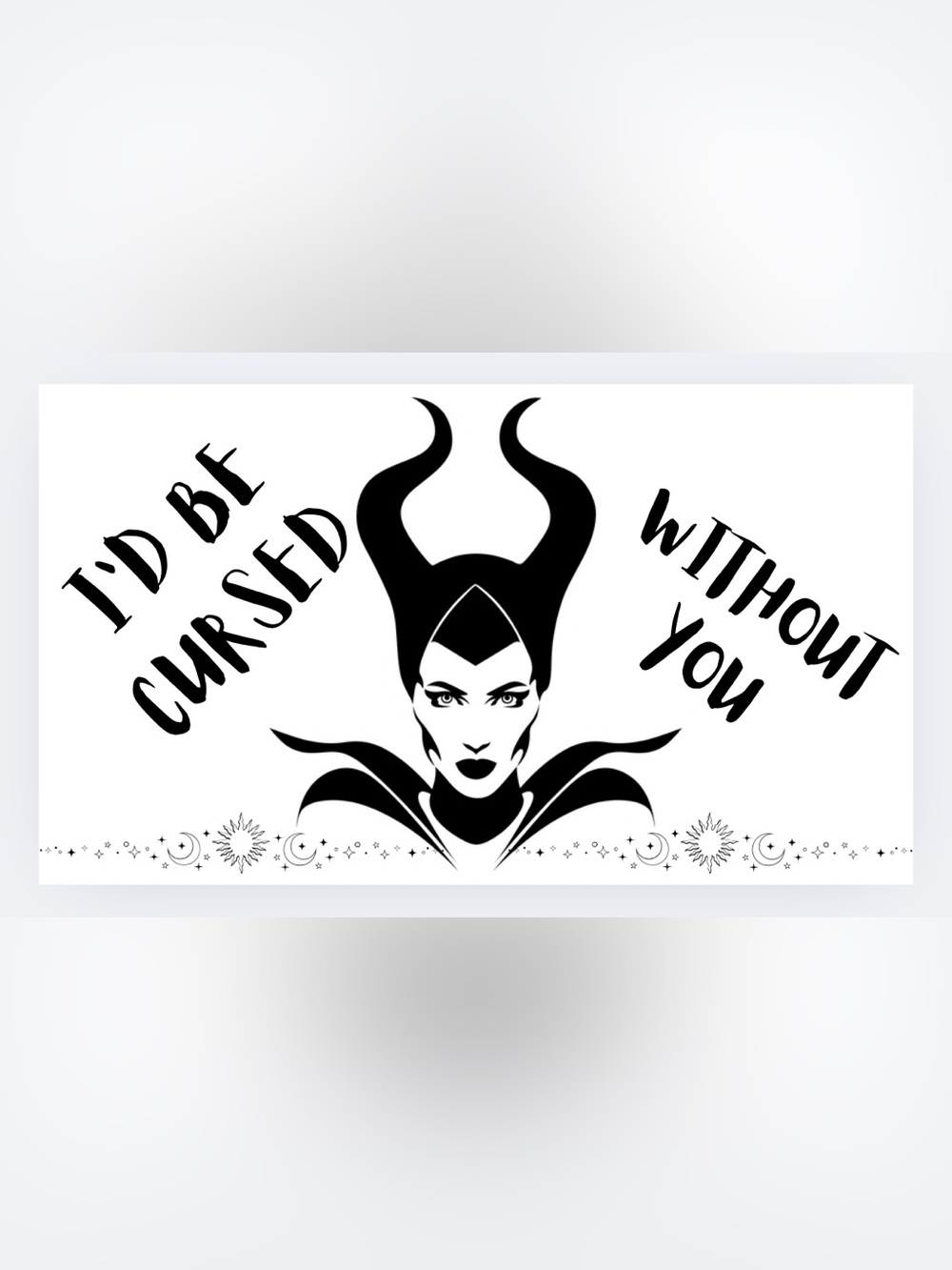 Handmade 50count Maleficent Stickers